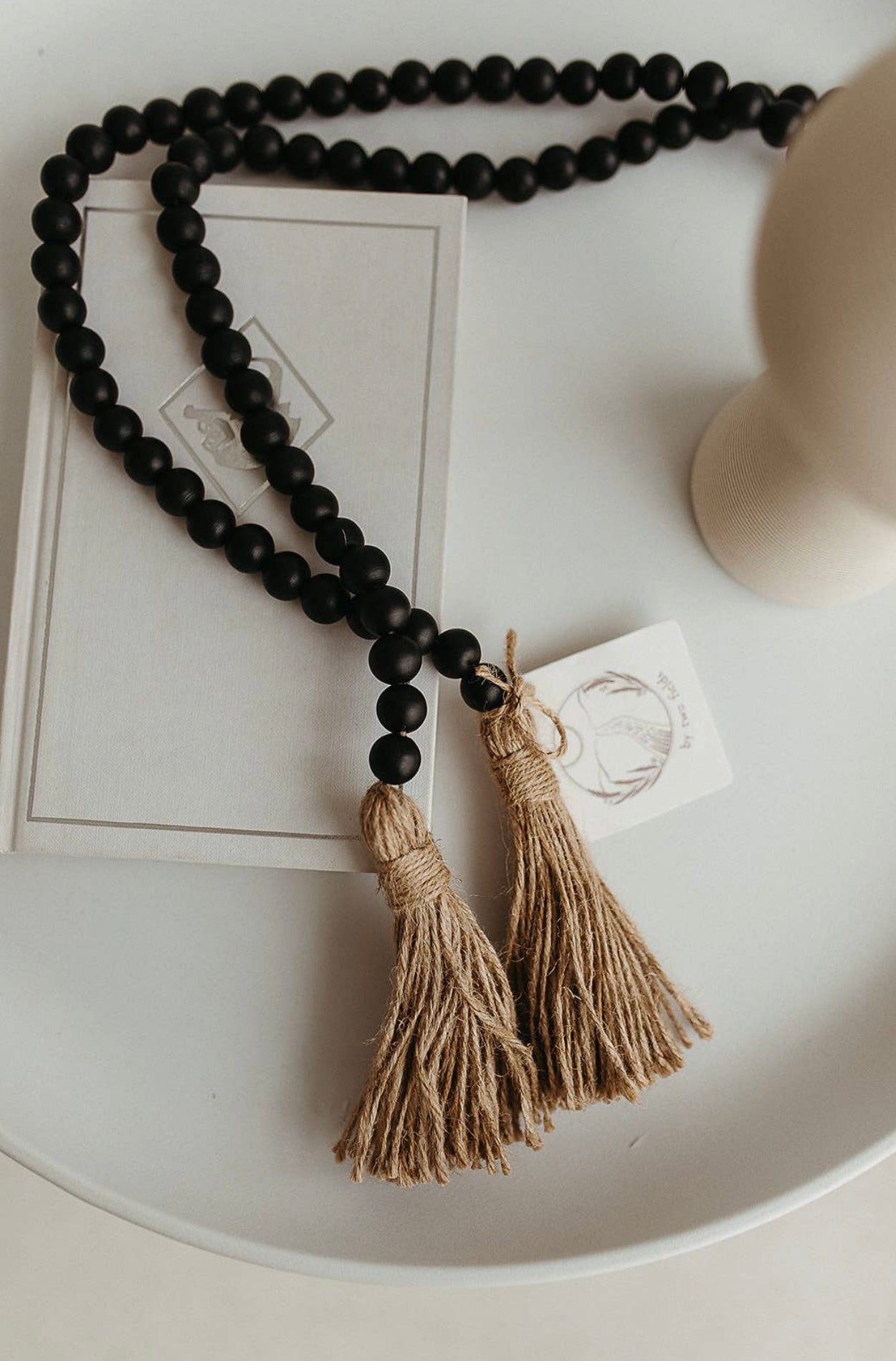 Black Wood Bead Garland