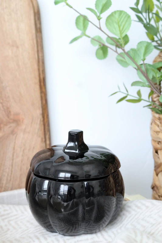 Glass Pumpkin - 16oz - Black